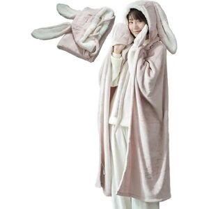 Aucun Couverture à capuche douce et respirante pour femme, oreille de lapin, cadeau d'anniversaire, Everak