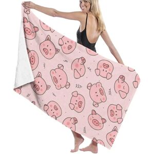 Aucun Serviette de plage en microcarence de overde dessin animé mignon, serviette de bain légère, couvertures de bikini à séchage rapide, serviettes de voyage, serviette de sauna, serviette de sport de spa