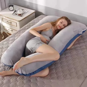Aucun Oreiller de sieste en forme de U lavable multifonctionnel pour femmes enceintes, pur coton, coussin
