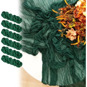 Chemin de Table de mariage en gaze Semi-transparente verte Vintage, 6 pièces, nappe à fromage, fête