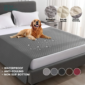 Aucun Housse de lit anti-fuite et antidérapante pour chien, couverture pour animaux de compagnie, tapis de