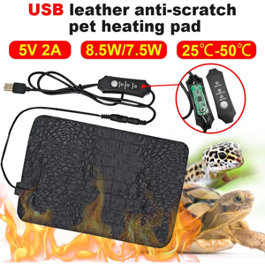 Aucun Coussin chauffant USB pour animaux de compagnie, tapis chauffant pour Reptile, couverture