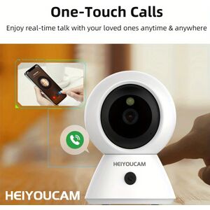 HEIYOUCAM Caméra intérieure 1080P, moniteur pour bébé avec Vision nocturne, caméra de Surveillance de sécurité pour chien et animal de compagnie, détection de mouvement AI
