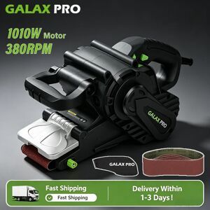 NONE Ponceuse à bande GALAX PRO 1010W avec contrôle de vitesse et connexion à aspiration, sac à poussière, meuleuse à bande avec meule pour le travail du bois
