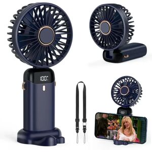 XMSJ 5000mAh Mini ventilateur portatif sans fil USB Rechargeable Portable affichage numérique support pour téléphone ventilateur 5 vitesses pliable cou ventilateurs suspendus