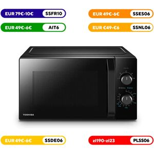 Toshiba Four à micro-ondes 20 L, 800W/1000W Grill, avec grill croustillant et fonction de cuisson