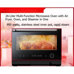 XMSJ Four à micro-ondes Commercial à commande tactile, gril + cuisson en acier inoxydable haute puissance 26L900w pour une cuisine de restaurant