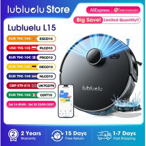Lubluelu 5000pa Robot aspirateur et vadrouille Combo 3 en 1 Robot aspirateur LiDAR Navigation 5 cartes 30 Zones No-go Robot aspirateur à chargement automatique