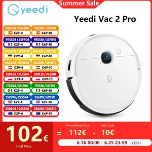 Yeedi Vac 2 Pro Robot aspirateur 3000Pa aspiration entièrement automatique Robot de balayage 2 en 1