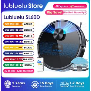 Lubluelu Robot aspirateur avec fonction d'essuyage 4000Pa aspirateur Robot Navigation Laser avec 5 cartes lavage des sols