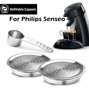 Belr-Housewares capsules senseo Capsules de café réutilisables en acier inoxydable 304, filtre adapté au système Senseo Philips pour Machine à expresso