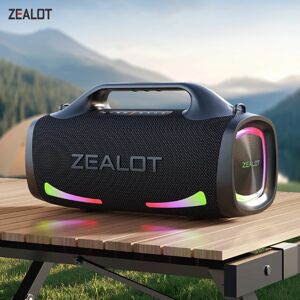 Haut-parleur ZEALOT-S79 de partie de haut-parleur portatif avec Bluetooth 5.2, poignée portative, 24 heures de lecture, pour la partie, camping