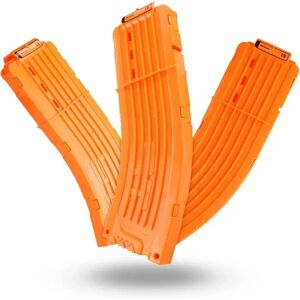 Aucun Gels de remplacement de chargeur incurvés Orange 15 fléchettes, clip de rechargement rapide incurvé, compatible avec Nerf Elite, jouet odor, 1 pièce, 3 pièces