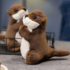 GDzaccly 19cm Kawaii loutre peluche La Loutre jouets en peluche peluche apaiser bébé Animal poupée oreiller