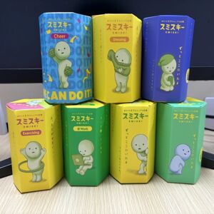 MINISO SMISpastel-Boîte mystère ennemi au beurre vert noctilucent, série multiple, figurines d'action,