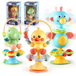 ASWJ Bébé dessin animé apaisant sonnerie jouets hochets ensemble infantile chaise haute jouet Table