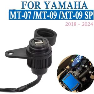 Aucun Chargeur Double USB pour moto, adaptateur de chargeur 12V, convertisseur de prise pour Yamaha MT 07 MT 09 MT07 MT09 2024 2023 – 2018