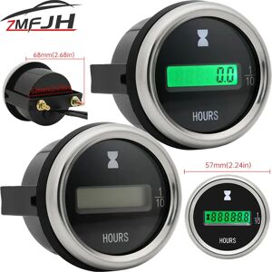 ZMFJH Compteur horaire électronique LED vert 52mm, compteur numérique universel pour moto, voiture,