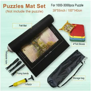 Aucun Tapis de puzzle en rouleau de feutre, tapis de jeu, couverture pour puzzle jusqu'à 3000 pièces,