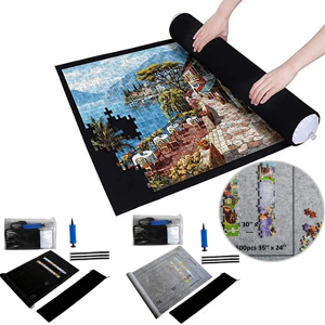 Aucun Tapis de jeu en rouleau de puzzle, tapis en feutre, couverture pour puzzle jusqu'à 1500 pièces,