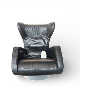Fauteuil inclinable en cuir Audioluce FSM K99 noir avec haut-parleurs