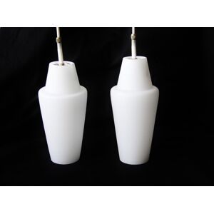 Lot de 2 tubes Globe blancs PHILIPS, suspension brillante, abat-jour vintage en verre dépoli