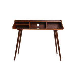 Miliboo Bureau avec rangements vintage bois foncé L120 cm NORDECO