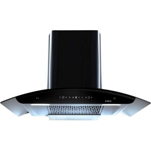 Elica Hood Chimney with 1400m3/hr Suction Power, Wall Mount, Filterless Filter (Black, WDTFLHAC90MSNERO)