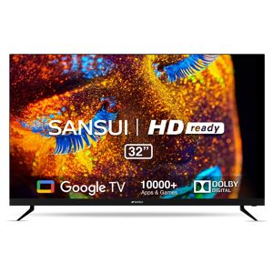 Sansui 80 cm (32 inches) HD Ready Smart Google TV, Black (JSWY32GSHD)