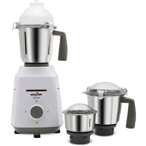 Kenstar TATVAM 1000 Watts Mixer Grinder with 100% Copper Motor, Smart Overload Protector, 4 Fin Liquidising Blade, Stainless Steel Blade (White)