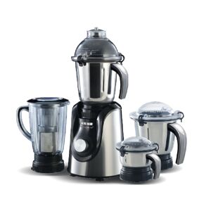 Usha Maximus Mixer Grinder with Nylon Coupler, Stainless steel Jars, Overload Protection (Black & Stainless Steel)