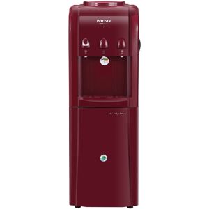 Voltas 20 Litres Floor Mounted Normal, Hot and Cold Water Dispenser with Energy Efficient Compressor, Cooling Cabinet (Mini Magic Pearl R - Red)
