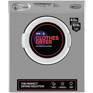 IFB 5.5 KG 5 Star Front Load Fully Automatic Dryer with 4 Years Warranty, 55 RPM Tumble Speed, 6 Drying Programs (TurboDry EX, Rich Silver)