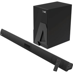 boAt Aavante Bar 1400 Soundbar with 120W RMS Output & 60W RMS subwoofer, Remote Control, Five EQ Modes (Black)