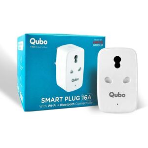 Qubo 16A WiFi + Bluetooth Smart Plug with App Control, Voice Control, Universal Plug, Timer and Scheduler (White)