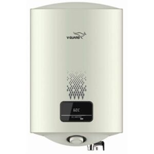 V-Guard EC Metro DG 15 Litres Storage Water Heater with 5 Star Rating, High Quality Steel Inner Tank, LED display (Elegant White)