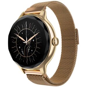 Noise NoiseFit Diva Bluetooth Calling Smart Watch with Find my Device, AI Voice Assistant, SpO2 Monitor, Sports Modes, Metal Strap (Gold Link)