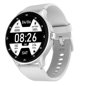 Noise NoiseFit Curve Smart Watch with IP68 Rating, Bluetooth v5.3, Up to 7 days Battery Life, 100 sports modes (Silver Grey)