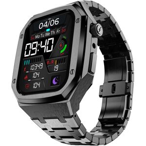 Fire-Boltt Elemento Bluetooth Calling Smartwatch with 1.95 inch(4.95 cm) Always On Display, Wireless Charging, NFC Control, IP68 Rating (Silver Black)