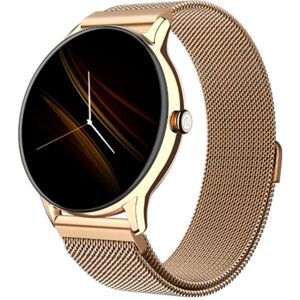 Noise NoiseFit Twist Go Smart Watch with Bluetooth Calling, 1.39 inch TFT Display, 100+ Watch Faces, AI voice assistant (Gold Link)