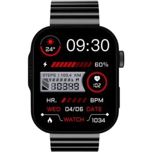 Noise Colorfit Caliber 3 Plus Smart Watch with 1.96-inch AMOLED display, Bluetooth Calling (Elite Black)