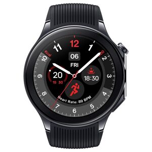 OnePlus Watch 2 with Bluetooth Calling, 1.43 inch (3.63cm) AMOLED Display, 100+ Sports Modes, Health Monitoring, Stress Monitoring (Black Steel)