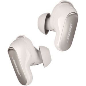 Bose QuiteComfort Ultra Earbuds with Simple Touch Controls, Bluetooth V5.3, World Class Noise Cancellation (White Smoke)