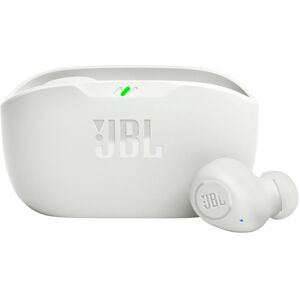 JBL Wave Buds with Deep Bass Sound, Up to 32 Hours Battery Life, IP54 Certified Earbuds and IPX2 Charging Case, Comfortable fit (White)