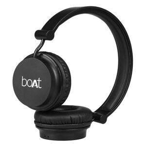 boAt Rockerz 410 On-Ear Bluetooth Headphone with Powerful Bass, Compact and Foldable Design, Passive Noise Cancellation, Up to 8H Playtime (Black)