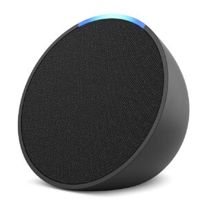 Amazon Echo Pop Smart Speaker with 1.95” (49.5 mm) front-firing speaker, Lossless High Definition, WiFi Connectivity (Black)