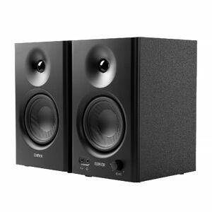 EDIFIER MR4 Powered Studio Monitor Speakers with Supreme Deep Bass, Wooden Enclosure, Dual Mode Sound Effect (Black)