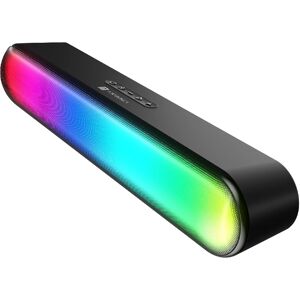 Portronics Decibel 23 Wireless Soundbar with 16 Watt Sound Output, 2.0 HD Stereo Sound, Versatile Connectivity, Hands-free Calling, RGB Lights (Black)