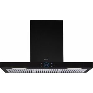 Elica Ismart Spot Hood Chimney with Baffle Filter, Touch Control, Wall Mount, Rectangular LED Lamp (Black, H6 BF LTW 90 NERO)