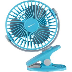 Bajaj Mini Portable Fan with 3 Speed Setting, Button Control, Free Standing (Blue, PYGMY MINI 110 MM BLUE)